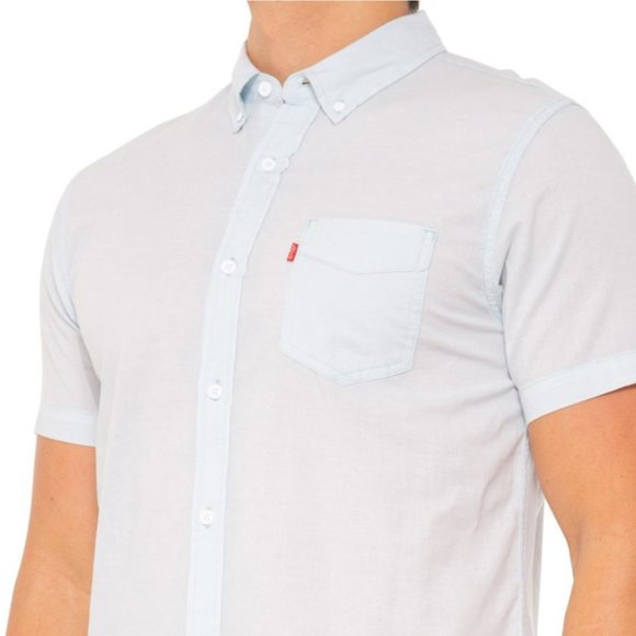 NWT Levi's Caufield Cotton Button-down Short Sleeve Shirt - Picture 2 of 3